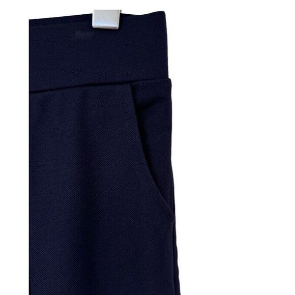 Tapata Wide Leg Capri Pants Navy Versatile Pockets High Waist Casual Large NEW - Picture 4 of 14
